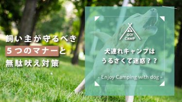 犬連れキャンプはうるさくて迷惑？？飼い主が守るマナーは５つ！無駄吠え禁止！
