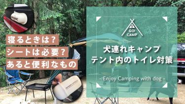 犬連れキャンプ｜テント内のトイレ対策！シートは必要？寝るときは？